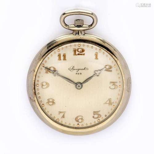 A rare 18k white gold pocketwatch, by Breguet