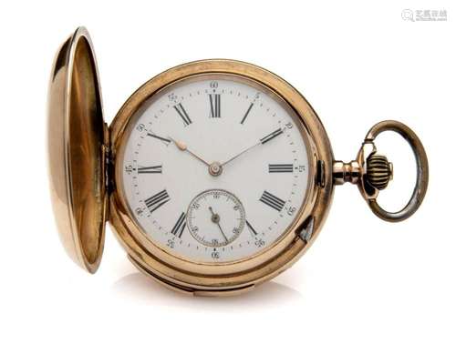 A 14k gold pocket watch with minute repetition