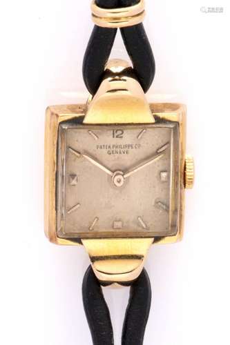 A lady s 18k gold wristwatch, by Patek Philippe