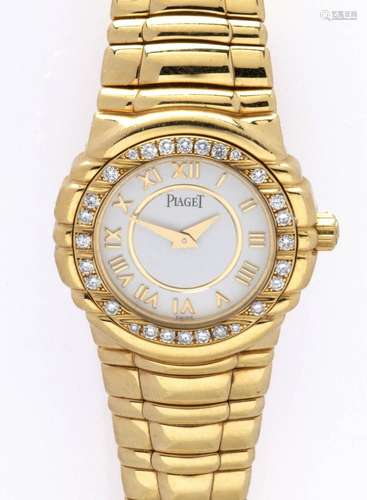 An 18k gold lady s bracelet watch, by Piaget