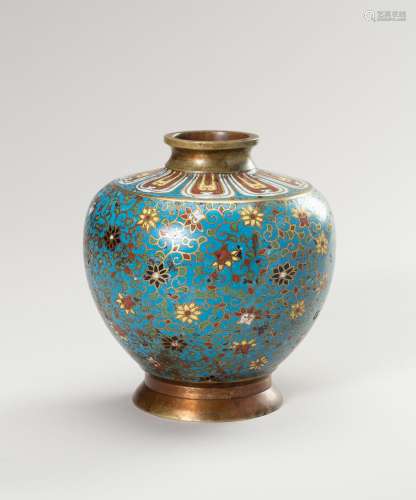 A CLOISONNE ENAMEL VASE