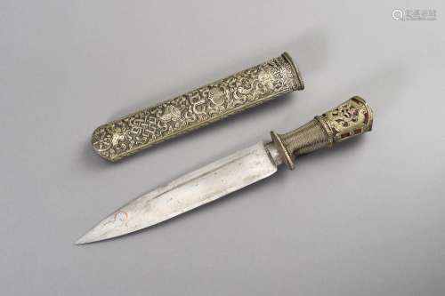 A 'BUDDHIST TREASURES' DAGGER, FIRST HALF OF THE 2...