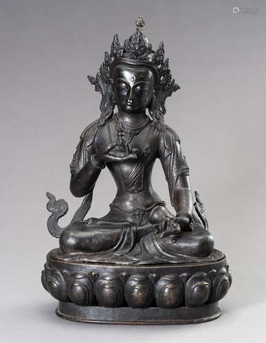 A BRONZE FIGURE OF VAJRASATTVA, 1900s