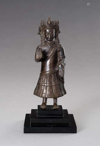 A BRONZE FIGURE OF DIPANKARA BUDDHA