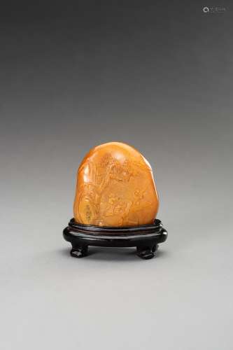 A SOAPSTONE 'BOULDER' SEAL