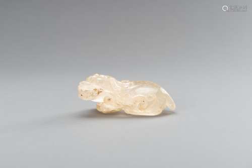A FINE ROCK CRYSTAL 'BIXIE AND LINGZHI' GROUP, QIN...