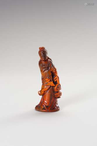 A HORN FIGURE OF GUANYIN