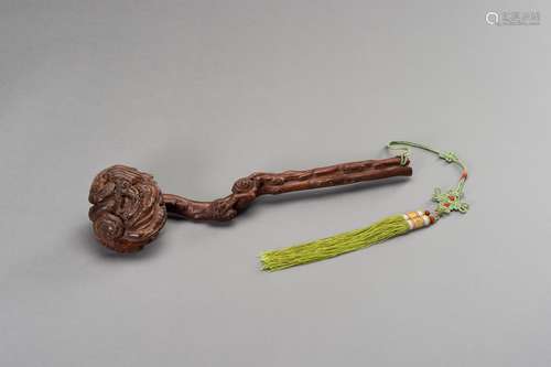 A HARDWOOD RUYI SCEPTER