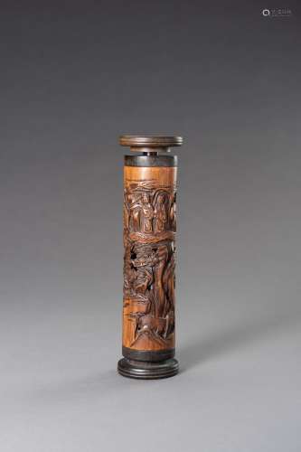 A BAMBOO AND WOOD PARFUMIERE, REPUBLIC PERIOD