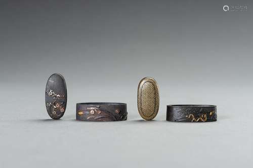 A SET OF TWO FUCHI AND TWO KASHIRA