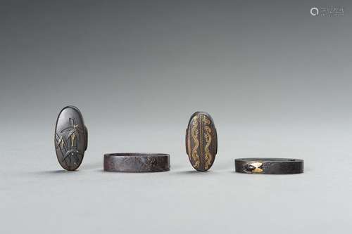 A SET OF TWO FUCHI AND TWO KASHIRA