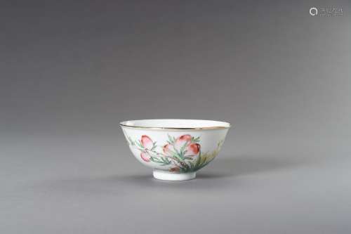 A FAMILLE ROSE 'PEACHES AND BLOSSOMS' BOWL, REPUBL...