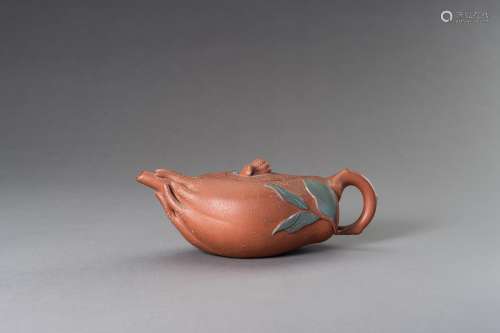 A YIXING 'BUDDHA HAND CITRUS' TEAPOT AND COVER, 20...