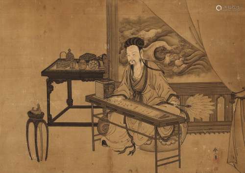SCHOLAR READING A SCROLL', LATE MING TO EARLY QING DYNA...