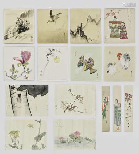 A GROUP OF FIFTEEN WOODBLOCK PRINTS