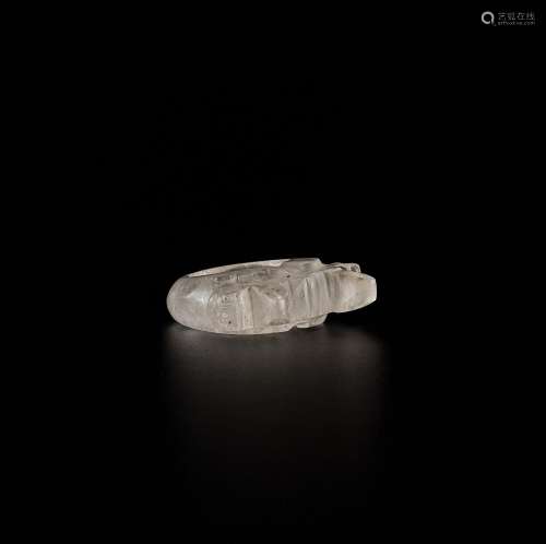 A VERY RARE EARLY PYU ROCK CRYSTAL RING