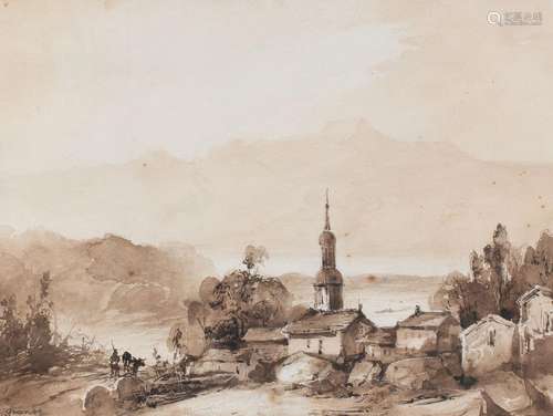 François-Marius GRANET (1775-1849)<br />
Campagne aux enviro...