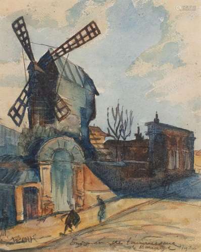 FRANK BOGGS<br />
Le moulin<br />
Aquarelle sur papier<br />...