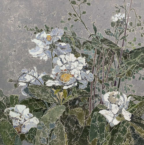 何贤超油画《瓶花二十七 》