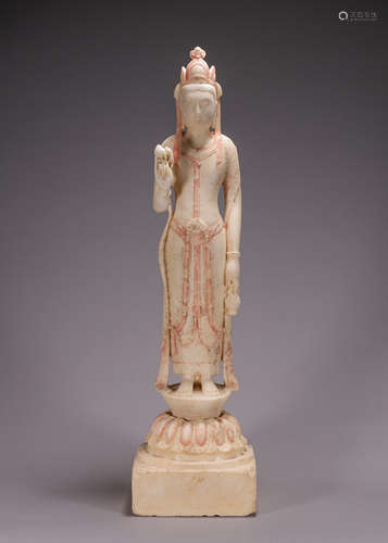 Carved Marble Stone Figure of Guanyin