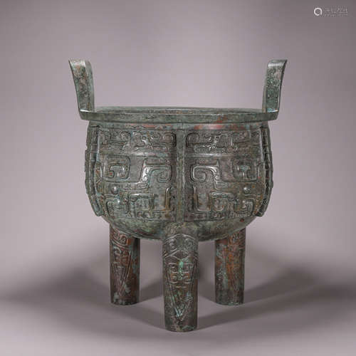 Bronze Ritual Tripod Vessel Ding