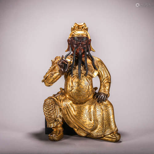 Gilt Bronze Figure of Guan Gong