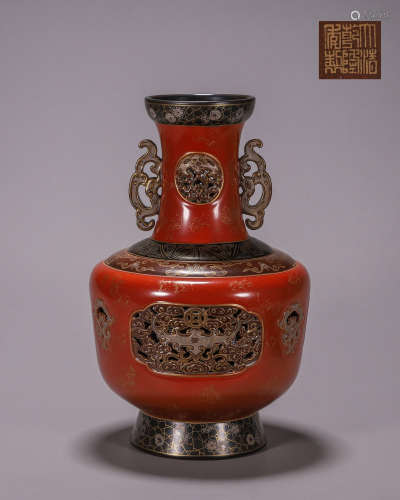Bronze-Imitation Glaze Vase