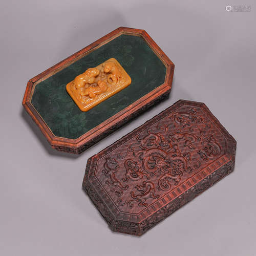 Carved Tianhuang Stone Mythical Beast Seal