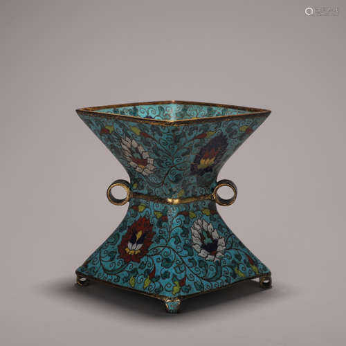 Cloisonne Enamel Double-Eared Censer