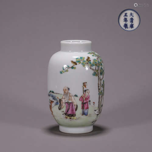 Famille Rose Fu&Shou Jar