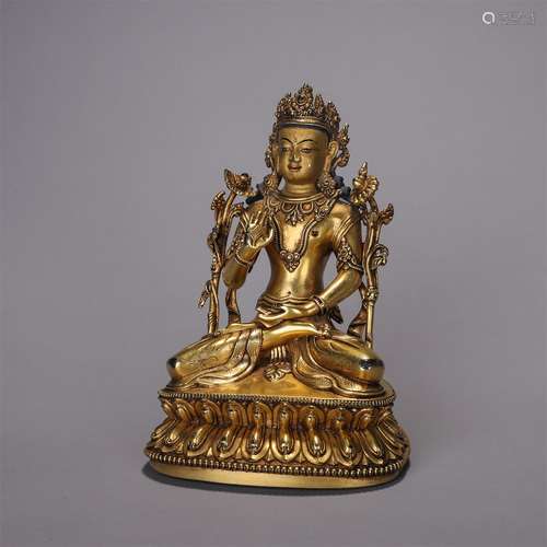 Gilt-Bronze Figure of Maitreya