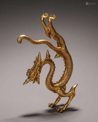 Gilt-Bronze Statue of Dragon