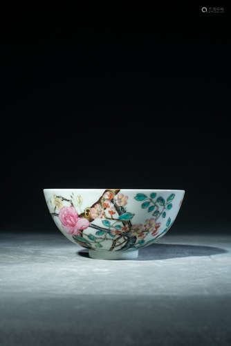 Famille Rose Plum Blossom Bowl