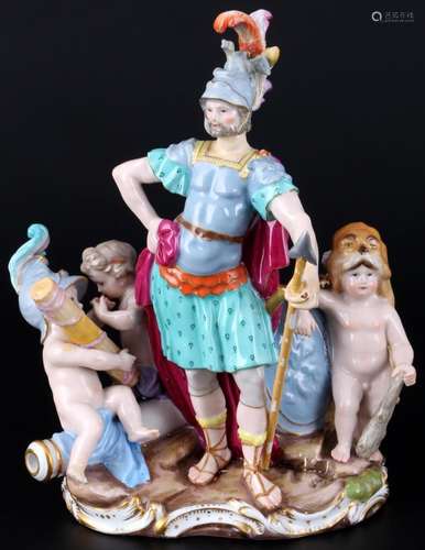 Meissen Mars with three cupids 1st choice, 1860-1924, Mars m...