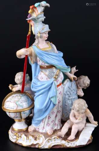 Meissen Athena with three cupids 1st choice, 1860-1924, Pall...