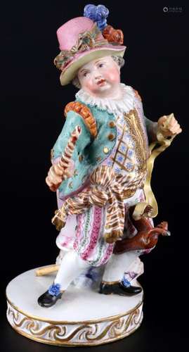 Meissen playing boy with hobbyhorse 1st choice, spielender J...