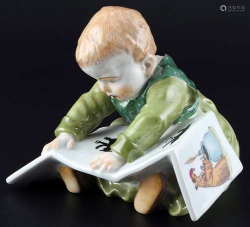 Meissen Hentschel Child mit picture book 1st choice, Hentsch...