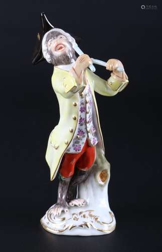 Meissen monkey chapel kettledrummer, Affenkapelle Paukenschl...