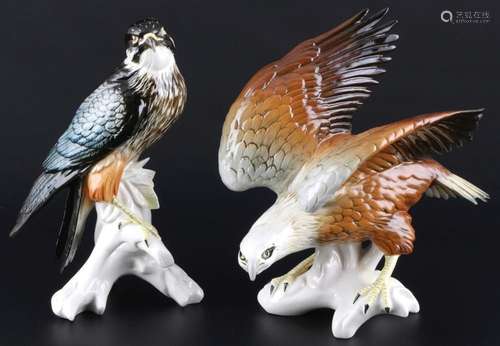 Karl Ens birds of prey - golden eagle and falcon, Volkstedt,...