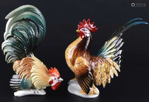 Karl Ens 2 roosters, Volkstedt, 2 Hähne,