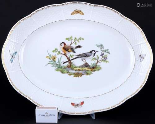 Meissen Birds large platter 1st choice, große Platte 1.Wahl,