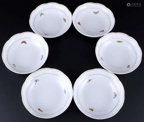 Meissen Birds 6 bowls / saucers 1st choice, Schalen / UT 1.W...