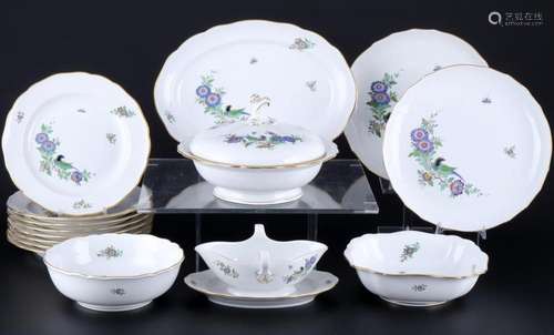 Meissen Indian Rock Flowers and Bird Painting dinner service...