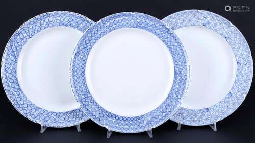 Meissen Riemerschmid Blue Panicle 3 dinner plates 1st choice...