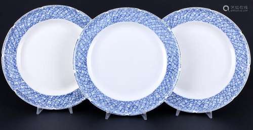 Meissen Riemerschmid Blue Panicle 3 dinner plates 1st choice...