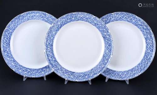 Meissen Riemerschmid Blue Panicle 3 dinner plates 1st choice...