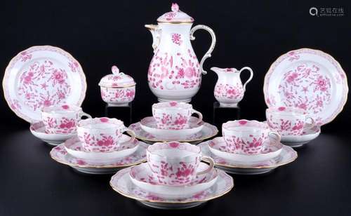 Meissen Indian Purple Rich coffee service for 6 persons 1st ...