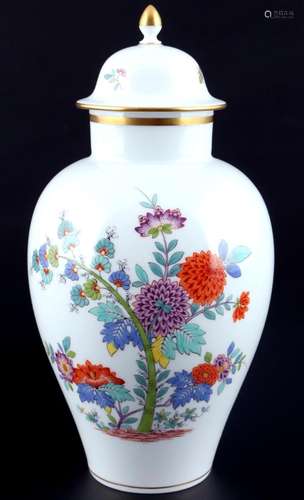 Meissen Indian Flowers lidded vase 1st choice, Deckelvase,