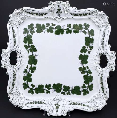 Meissen Vine Leaves großes Prunktablett 1.Wahl, large tray 1...