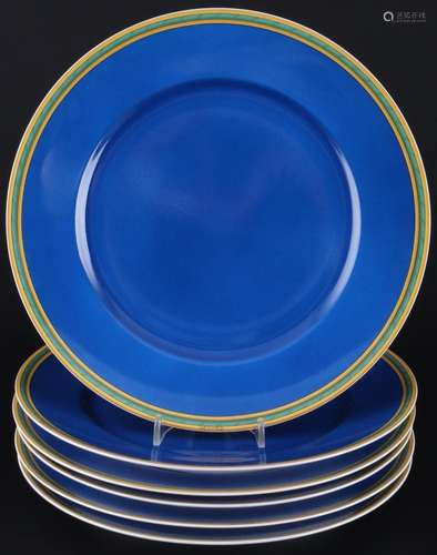 Hermes Paris Toucans 6 dinner plates, Speiseteller,